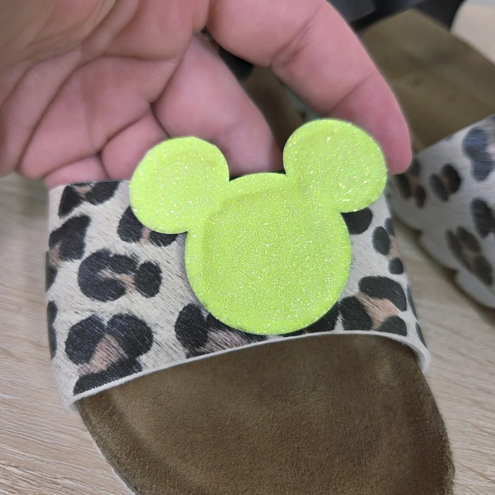 MOA Concept Disney‎ Leopard Mickey Cork Sandals Kids EU 34 Made in Italy